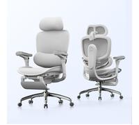 SIHOO Doro C300 V2 Sedia da Ufficio Ergonomica con Poggiapiedi, Sedia da Scrivania in Rete con Braccioli 8D, Supporto Lombare, Poggiatesta 3D, Reclinabile, Sedia da Computer per l'Ufficio Domestico