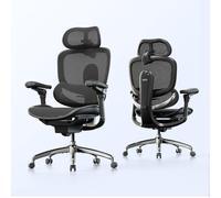 SIHOO Doro C300ProV2 Sedia Ufficio, Supporto Adattivo per Tutto Corpo, Nero | Braccioli 8D, Mesh Traspirante, Inclinazione a 135°, Schienale Alto, per Lunghe Sessioni di Lavoro