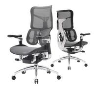 SIHOO Doro S300Sedia Ergonómica Ufficio Supporto Coordinato per Tutto Corpo | Braccioli 6D, Supporto Lombare Dinamico Duale, Sedile Sospensione, Inclinazione Regolabile, Rete Velluto Italiano, Nero