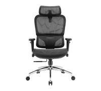 SIHOO M56B - Sedia ergonomica per ufficio, sedia alta per ufficio. Supporto lombare dinamico 3D, poggiatesta e braccioli regolabili 3D, superficie di seduta in rete traspirante nera. - Nouvo