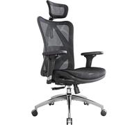 SIHOO M57 Sedia ergonomica da ufficio,design completamente traspirante,per computer,schienale alto,regolabile 3D,con braccioli e supporto lombare(nero)