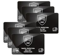 SiHuiTu Confezione da 4 carte con blocco RFID, protezione per carte di debito e credito, blocco NFC senza contatto, protezione per portafogli, protezione integrale, Nero-bianco, 85.5mm*54mm