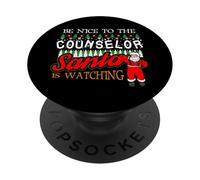 Sii bello con il consigliere Babbo Natale sta guardando divertimento Natale PopSockets PopGrip Adesivo