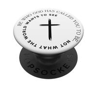 Sii chi Dio ti ha chiamato per essere - Fede cristiana PopSockets PopGrip Adesivo
