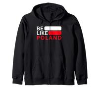 Sii Come la Polonia - Stile Polen Felpa con Cappuccio