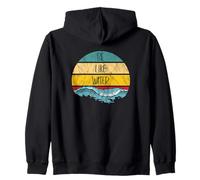 Sii Come L'acqua Arti Marziali Taoismo Oceano Retro Vintage Felpa con Cappuccio