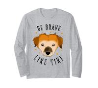 Sii Coraggioso Come Un Amante dei Cani Tiki Maglia a Manica