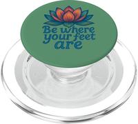 Sii dove sono i tuoi piedi, fiore di loto, Mindfulness Design PopSockets PopGrip per MagSafe
