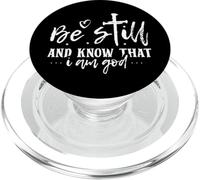 Sii fermo e sappi che io sono Dio - Versetto della Bibbia Cristiana PopSockets PopGrip per MagSafe