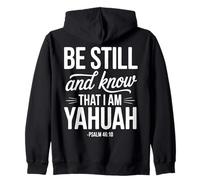 Sii Fermo e sappi Che io Sono Yahuah Salmo 46 10 Citazione di Fede Felpa con Cappuccio
