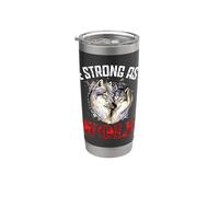 Sii forte come un lupo Funny Wolf This is My Human Costume Maglietta Bicchiere termico in acciaio inox doppia parete