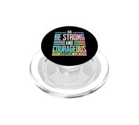 Sii forte e coraggioso Joshua 1 9 Citazione della Bibbia cristiana PopSockets PopGrip per MagSafe