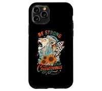Sii forte e coraggioso Joshua 1:9 Lion Design Custodia per iPhone 11 Pro