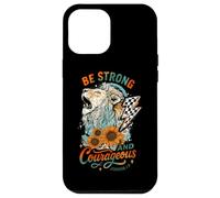 Sii forte e coraggioso Joshua 1:9 Lion Design Custodia per iPhone 12 Pro Max