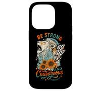 Sii forte e coraggioso Joshua 1:9 Lion Design Custodia per iPhone 14 Pro