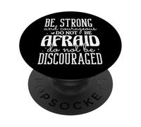 Sii Forte e Coraggioso, Non Avere Paura - Citazione PopSockets PopGrip Adesivo