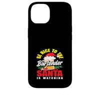 Sii gentile con il barista Babbo Natale sta guardando Custodia per iPhone 14