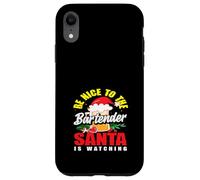 Sii gentile con il barista Babbo Natale sta guardando Custodia per iPhone XR