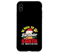Sii gentile con il barista Babbo Natale sta guardando Custodia per iPhone XS Max