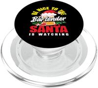 Sii gentile con il barista Babbo Natale sta guardando PopSockets PopGrip per MagSafe