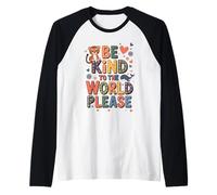 Sii gentile con il mondo, per favore Heart Whale Maglia con Maniche Raglan