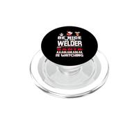 Sii gentile con il saldatore Babbo Natale sta guardando un PopSockets PopGrip per MagSafe