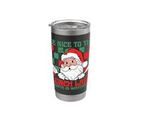 Sii Gentile con la Cuoca, Babbo Natale Guarda Bicchiere termico in acciaio inox doppia parete