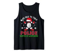 Sii Gentile con la Polizia Babbo Natale Sta Guardando Il Canotta