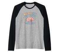 Sii Gentile con la Tua Mente Cute Brain Heart Maglia con Maniche Raglan