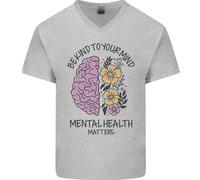 Sii Gentile Con La Tua Mente Maglietta In Cotone A V Per Uomo