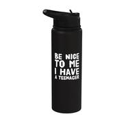 Sii gentile con me Ho un adolescente per genitore divertente Stainless Steel Insulated Water Bottle