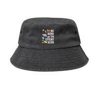 Sii Gentile con Ogni Tipo Donne Uomo Cotone Bucket Hat Confortevole Cappello da Pescatore Casual Cappelli di Benna per Campeggio Pesca Viaggi