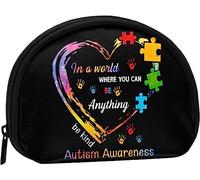 Sii gentile giornata di sensibilizzazione sull'autismo in un mondo in cui puoi essere qualsiasi cosa Portamonete Portamonete Donna e ragazza Borsa alla moda carina Portamonete Portachiavi Borsa da don