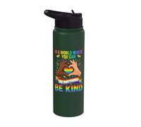 Sii gentile, orgoglio e arcobaleno, LGBT, consapevolezza dell'uguaglianza Stainless Steel Insulated Water Bottle