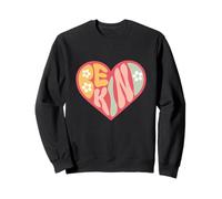 Sii gentile retrò groovy cuore carino ragazza ragazzi Felpa