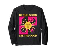 Sii Il Buono Vedere Il Bene (Dichiarazione Spirituale e Grafica del Sole) Maglia a Manica