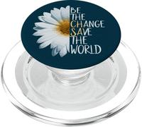 Sii il cambiamento, salva il mondo! Fiore di margherita PopSockets PopGrip per MagSafe