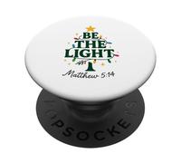 Sii il Natale cristiano chiaro Matteo 5:14 PopSockets PopGrip Adesivo
