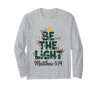 Sii Il Natale Cristiano Chiaro Matthew 5:14 Maglia a Manica