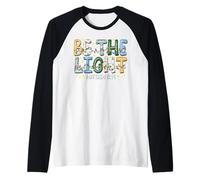 Sii la Luce Matteo 5:14 Natale Cristiano Maglia con Maniche Raglan