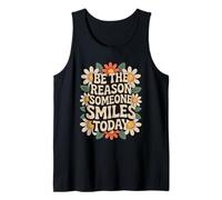 Sii la Ragione per Cui Qualcuno sorride Groovy Daisy Flower Retro Canotta