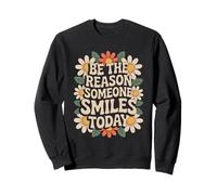 Sii la Ragione per Cui Qualcuno sorride Groovy Daisy Flower Retro Felpa