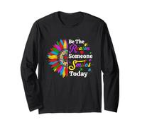 Sii la Ragione per Cui Qualcuno sorride Oggi Autismo Girasole Maglia a Manica