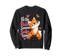 Sii la Ragione per Cui Qualcuno sorride Oggi Cute Fox Felpa