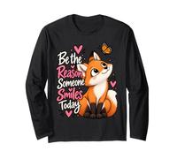 Sii la Ragione per Cui Qualcuno sorride Oggi Cute Fox Maglia a Manica