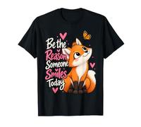 Sii la Ragione per Cui Qualcuno sorride Oggi Cute Fox Maglietta