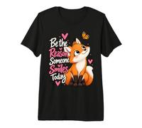 Sii la Ragione per Cui Qualcuno sorride Oggi Cute Fox Maglietta Premium