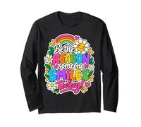 Sii la Ragione per Cui Qualcuno sorride Oggi Rainbow Daisy Maglia a Manica