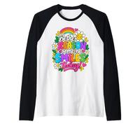 Sii la Ragione per Cui Qualcuno sorride Oggi Rainbow Daisy Maglia con Maniche Raglan