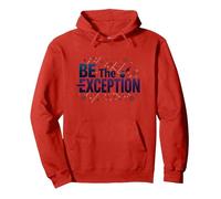 Sii l'eccezione: Tipografia ispiratrice Felpa con Cappuccio, Unisex per Adulti, Rosso, L
